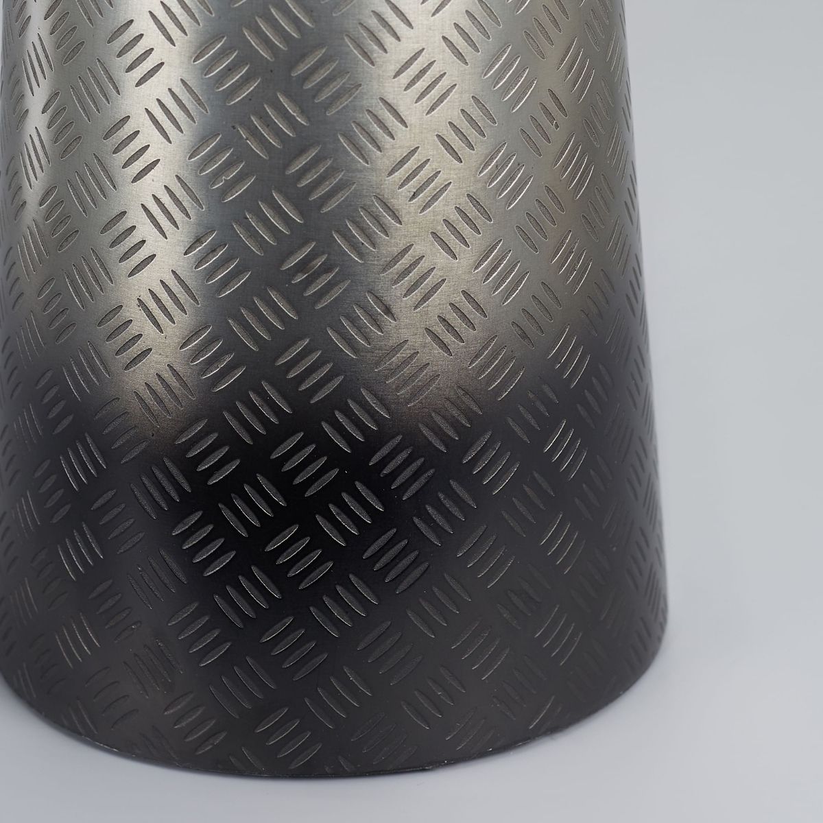 HomeTown Zeus Iron and Glass Ombre Conical Candle Holder In Antique