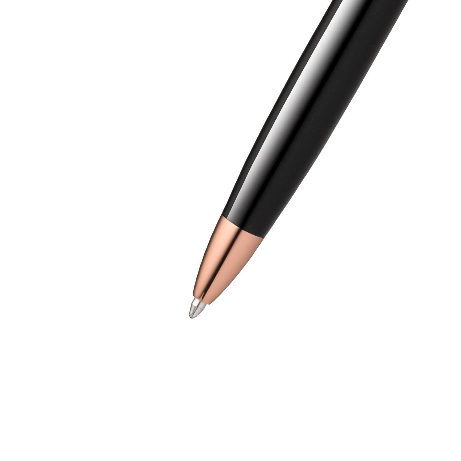Pennline Hercules Ballpoint Pen Gloss Black With Rose Gold Trims