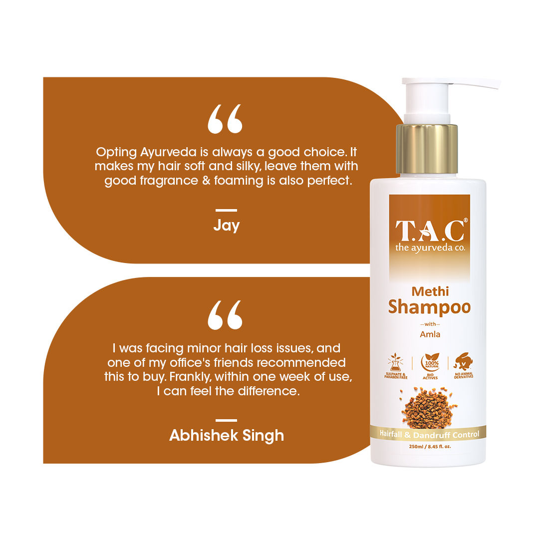 TAC The Ayurveda Co. Methi Hair Shampoo With Amla for Hairfall and