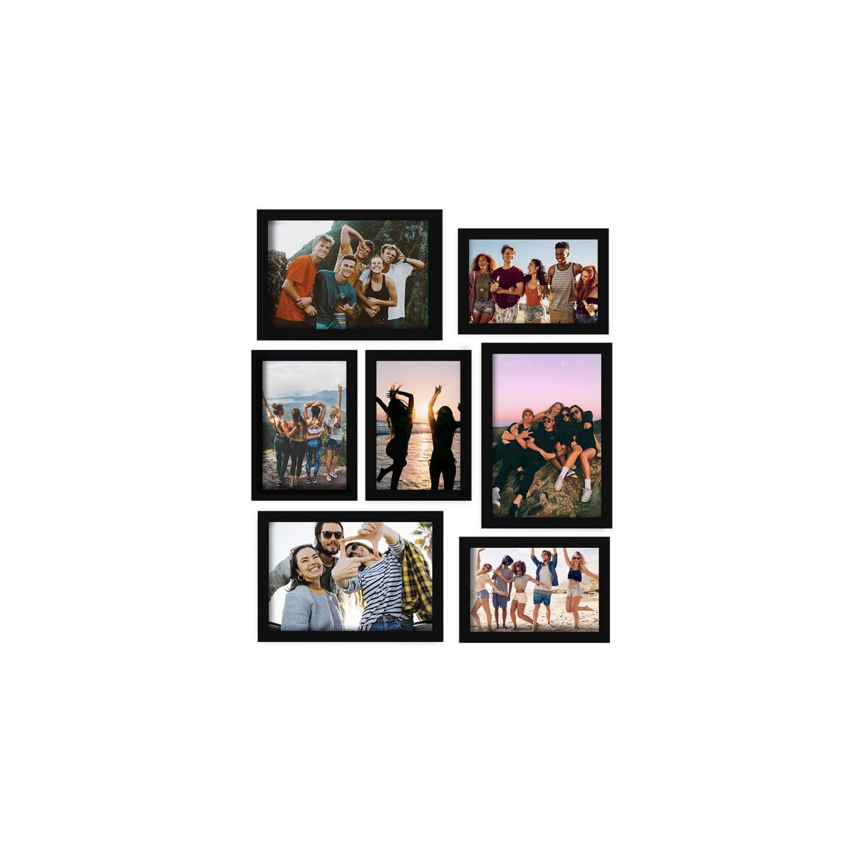eCraftIndia Memory Wall Collage Photo Frame Set of 7 Photo Frames Buy eCraftIndia Memory Wall