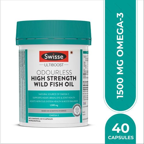 Industrieel botsen Feodaal Swisse Ultiboost Odourless Wild Fish Oil Capsules: Buy Swisse Ultiboost  Odourless Wild Fish Oil Capsules Online at Best Price in India | Nykaa