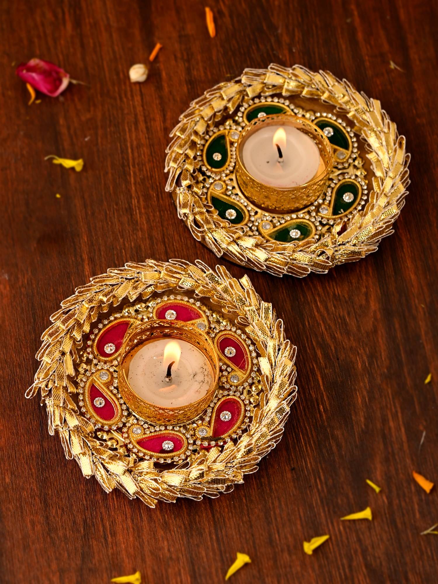 AAPNO RAJASTHAN Rajasthani Artisan Tea Light Collection (Pack of 2)