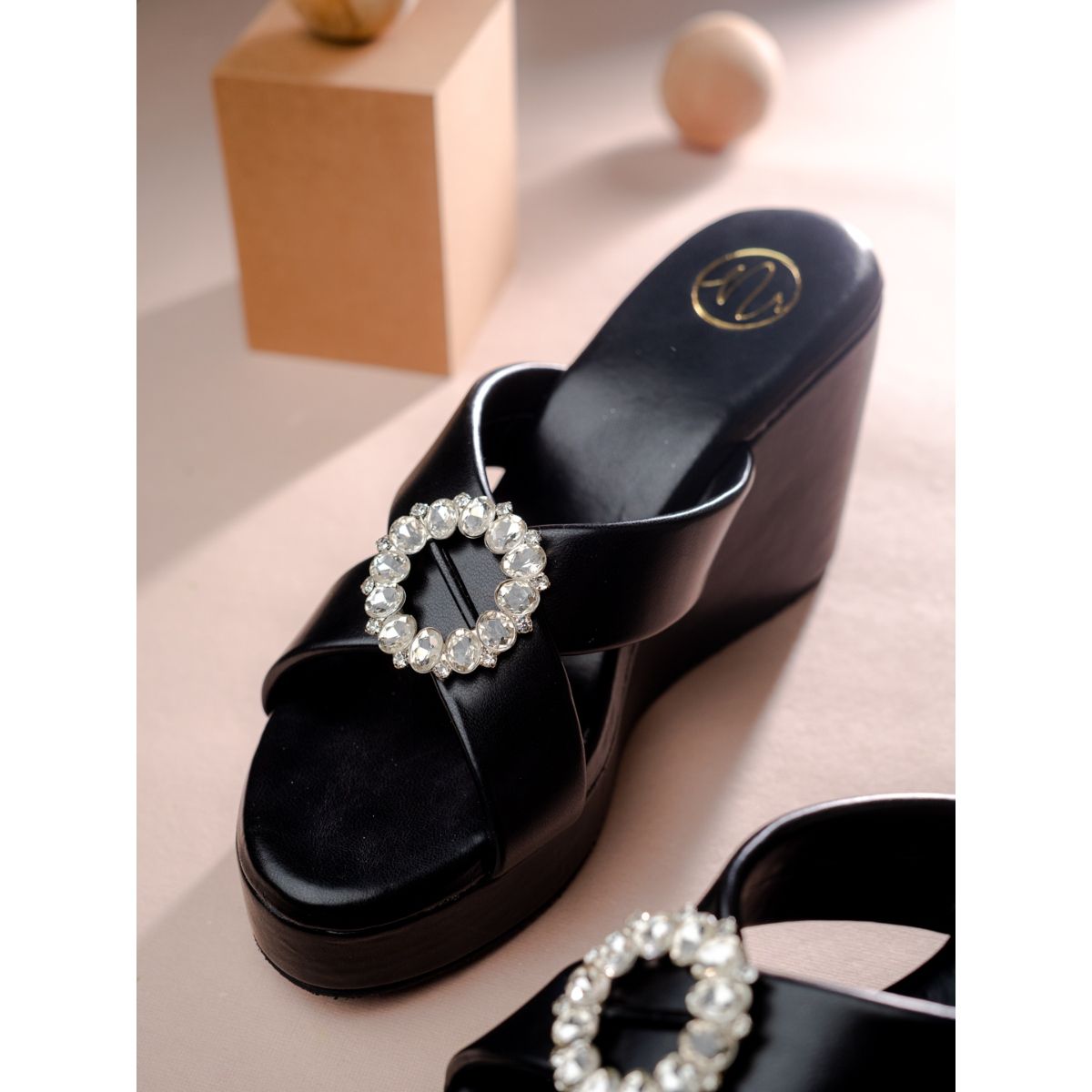 Luxury 96k Little Buckle Girl's Platform Wide Rhinestone Band Sandals - SHOE  BARGAIN WAREHOUSE (WWW.SBWSHOES.COM)