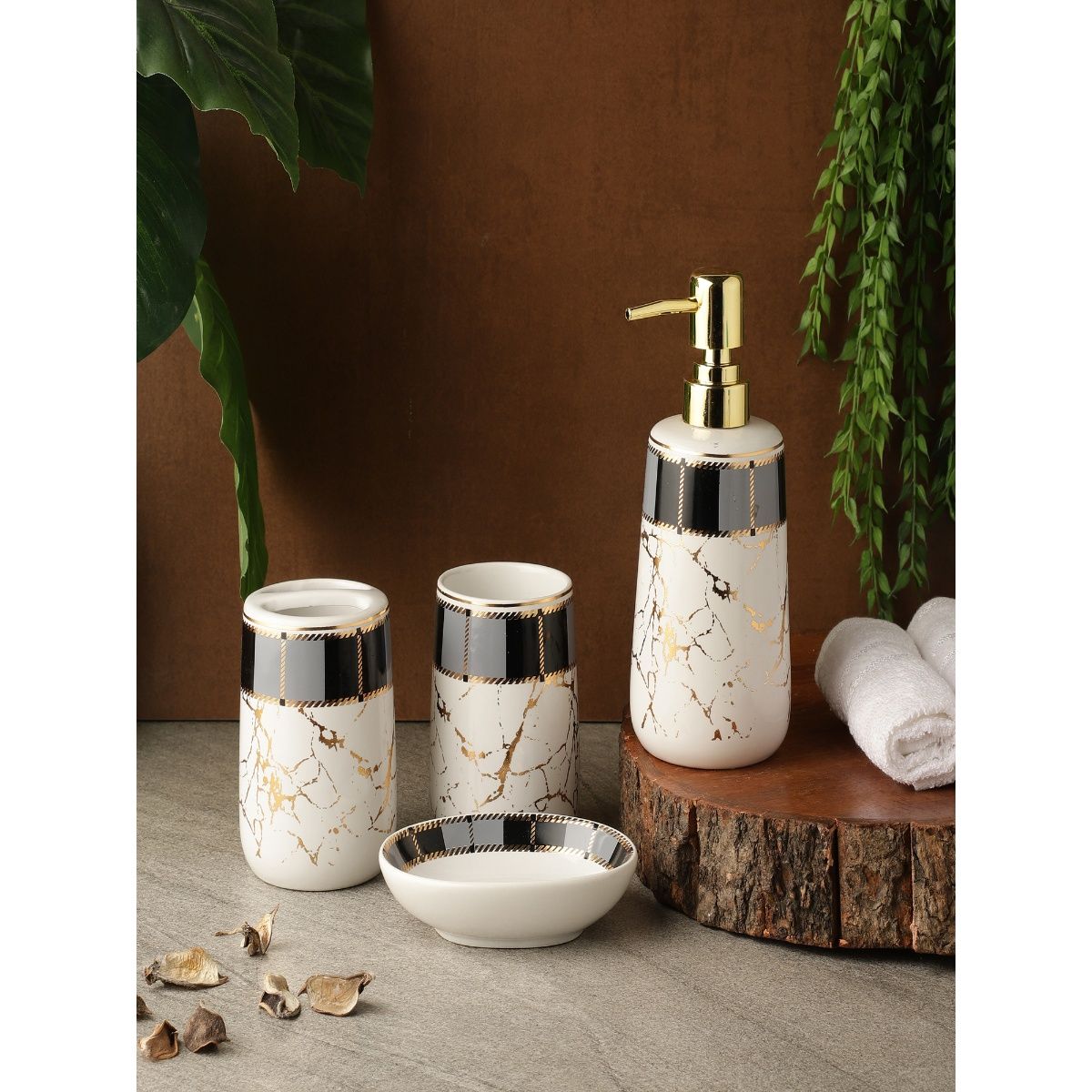 The Decor Mart Vienna Ceramic Bathroom Accessory Set Buy The Decor