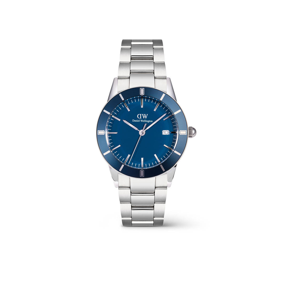 Daniel Wellington Men Index Bezel Blue Round Dial Analogue Watch - DW00100820K (M)