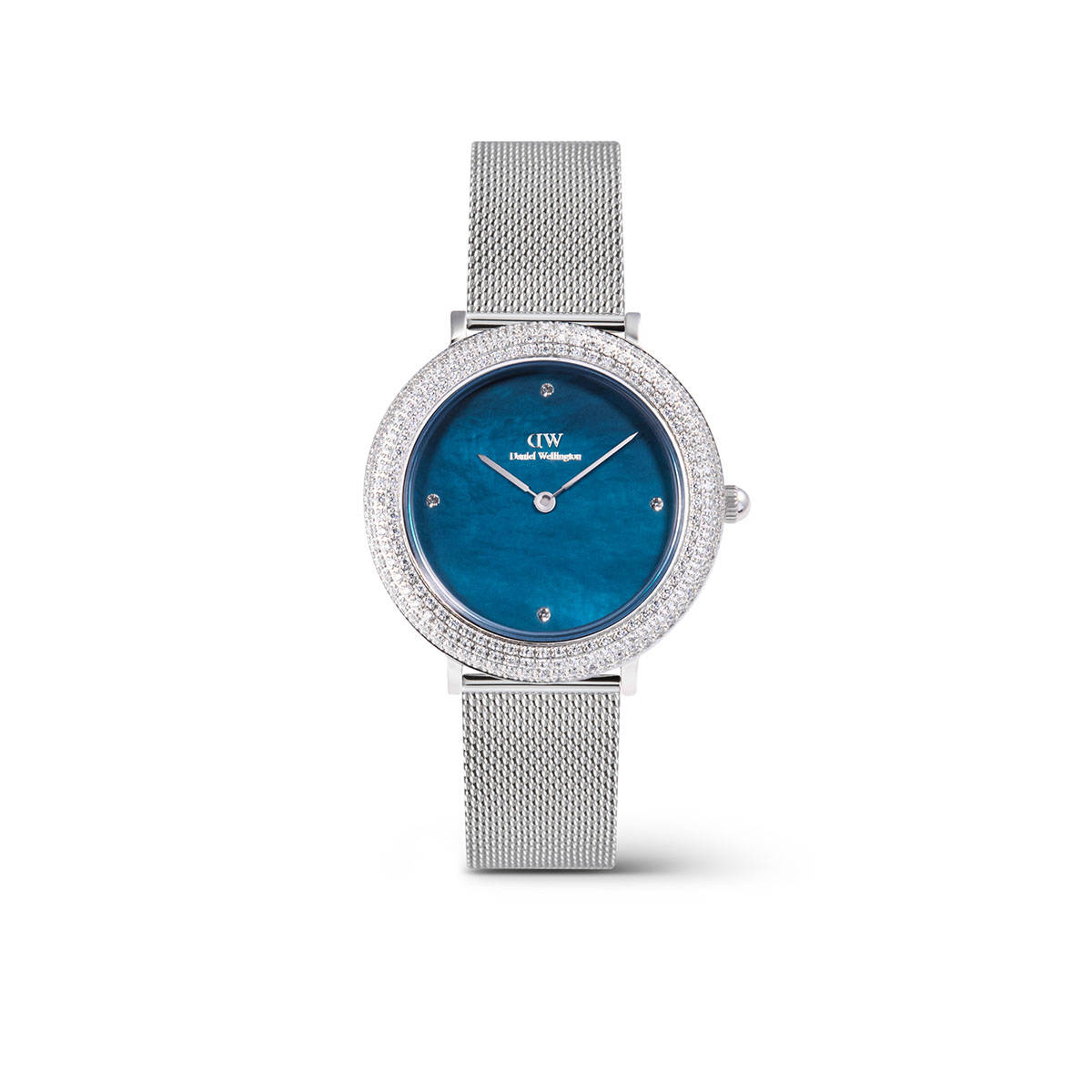 Daniel Wellington Women Crystal Bezel Blue Round Dial Analogue Watch - DW00100825K (M)