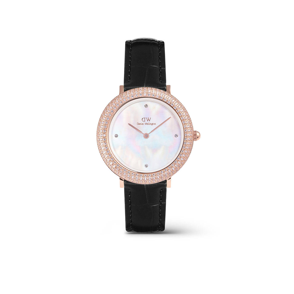 Daniel Wellington Women Crystal Bezel White Round Dial Analogue Watch - DW00100827K (M)