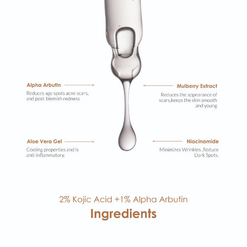 Buy The Body Temple Kojic Acid 2% + Alpha Arbutin 1% & Glutathione 10%  (30Ml Each