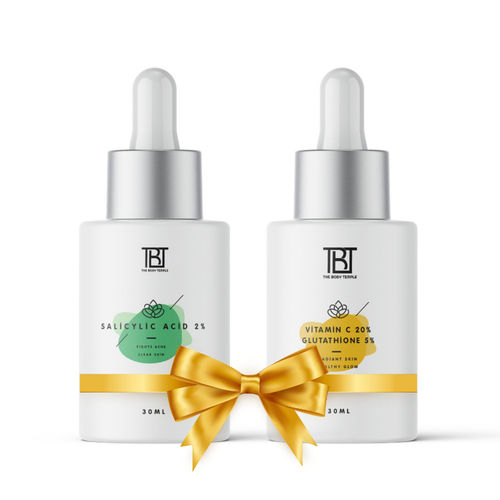 Buy The Body Temple Salicylic Acid2% & Vitamin C 20%+ Glutathione 5%+  Vitamin E 3%(30Ml Each- Pack Of 1) Online