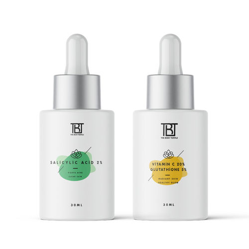 glutathione and salicylic acid together Buy The Body Temple Salicylic Acid2% & Vitamin C 20%+ Glutathione 5%+  Vitamin E 3%(30Ml Each- Pack Of 1) Online