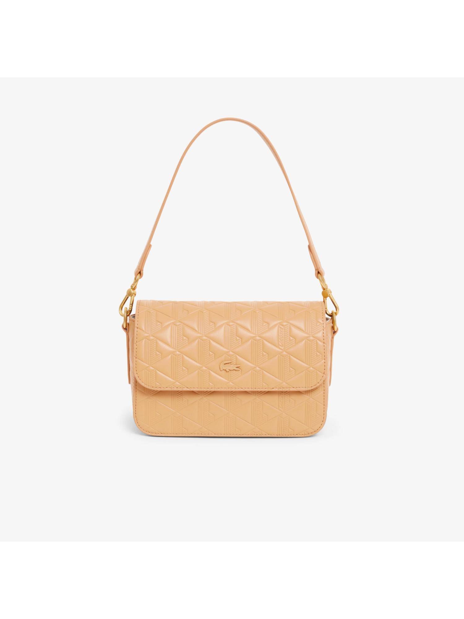 Lacoste Maheki Embossed Leather Sling Bag With Detachable Strap