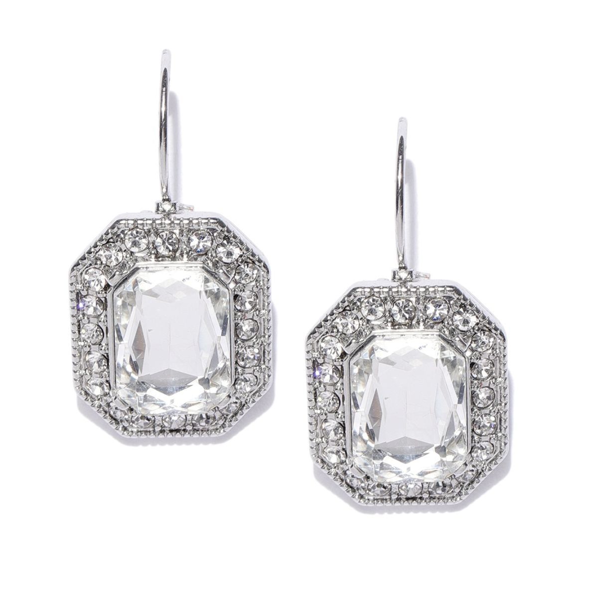 Party Wear Diamond Drop Earrings For Women Solid 14kt Yellow Gold Fine  Jewelry