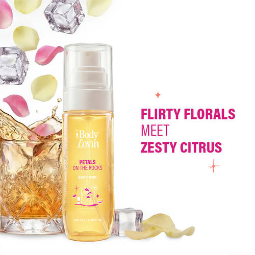 Plum BodyLovin’ Petals On The Rocks Body Mist, Long-Lasting, Citrus Floral Fragrance