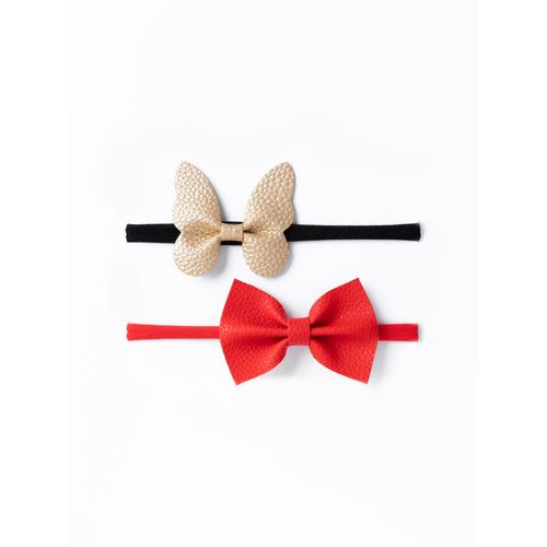 Knotty Ribbons Christmas Applique Double Bow Newborn Hairband Red and Green At Nykaa Fashion - Your Online Shopping Store