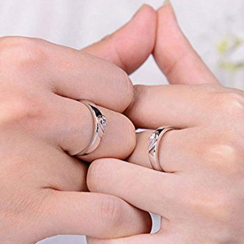 Buy Karatcart Platinum Plated Heart Shape Matching Engagement