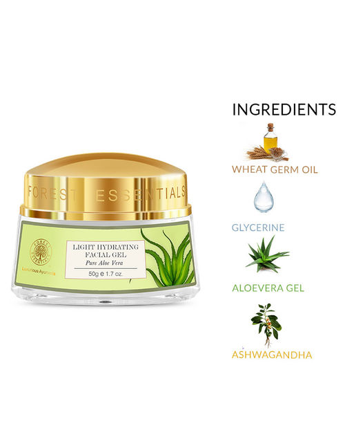 Forest Essentials Light Hydrating Facial Gel Pure Aloe Vera Buy Forest Essentials Light Hydrating Facial Gel Pure Aloe Vera Online At Best Price In India Nykaa The pure extract from the aloe vera plant, is a natural humectant and adds moisture to the skin. forest essentials light hydrating facial gel pure aloe vera