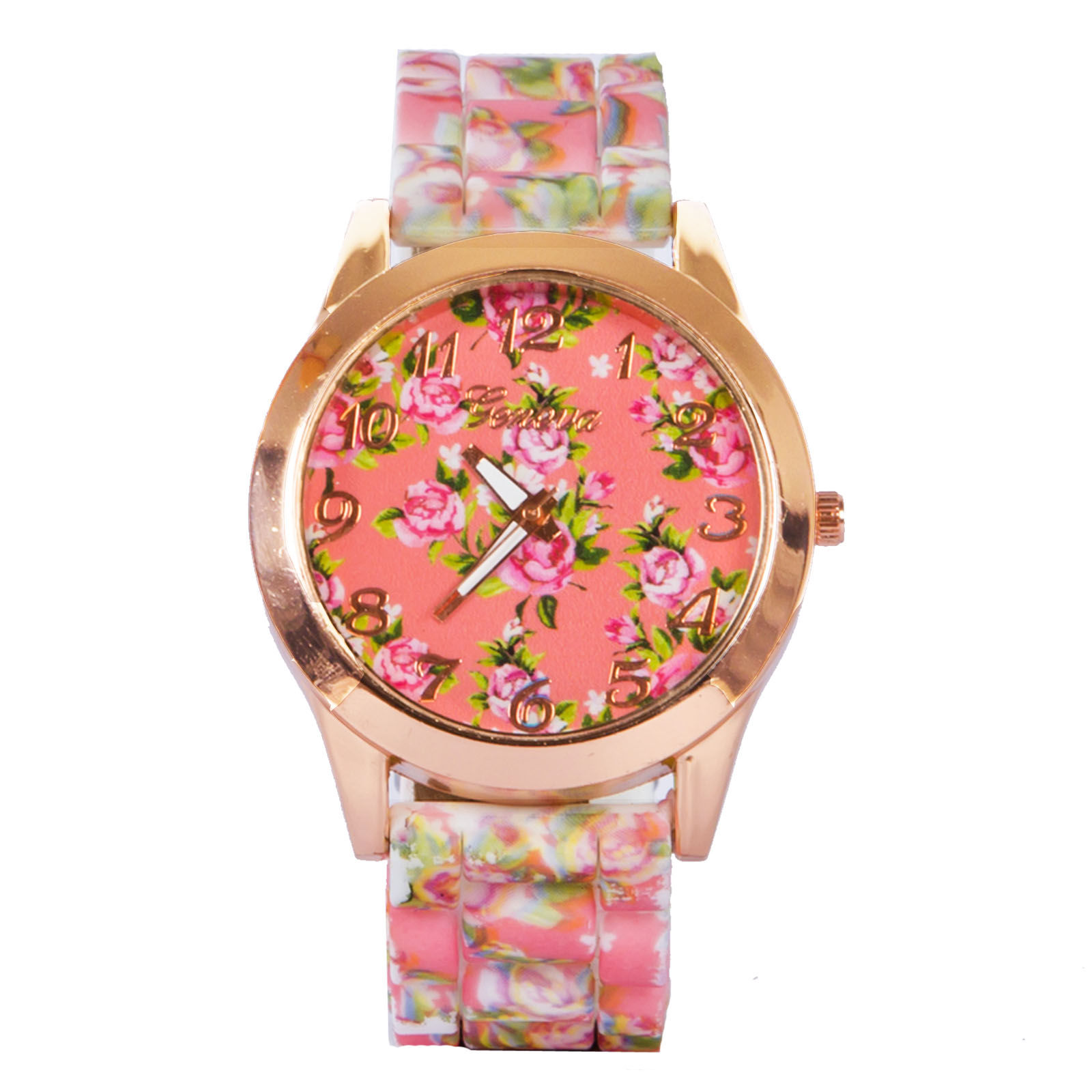 Joker & Witch Pink Floral Silicone Watch: Buy Joker & Witch Pink Floral ...