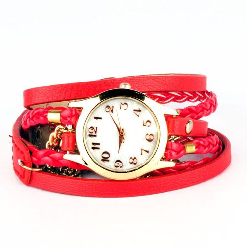 Joker Witch Chain wrap around Red bracelet watch