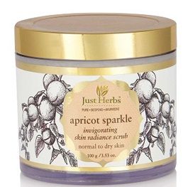 Just Herbs Apricot Sparkle Invigorating Skin Radiance Face Scrub