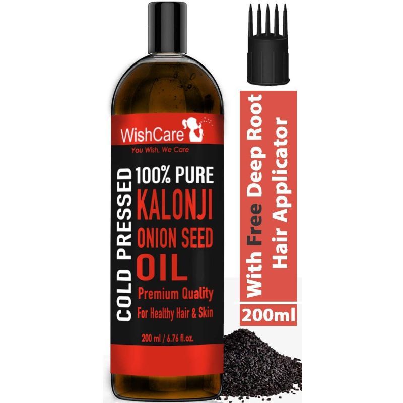 WishCare 100% Pure Cold Pressed Kalonji Black Onion Seed Oil for Healthy Hair and Skin