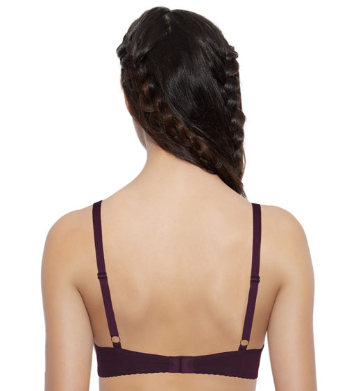 Buy Enamor A039 Perfect Coverage T-Shirt Bra - Supima Cotton Padded  Wirefree Medium Coverage - Grape wine Online