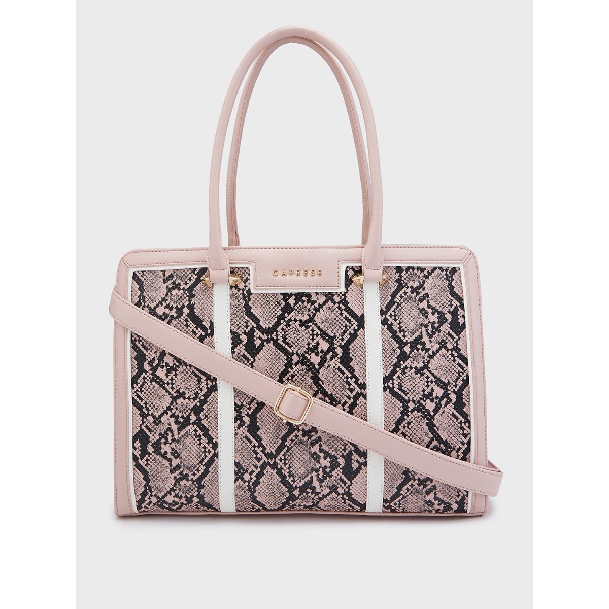 Buy Caprese Ellis Snake skin Print Pink Faux Leather Large Laptop