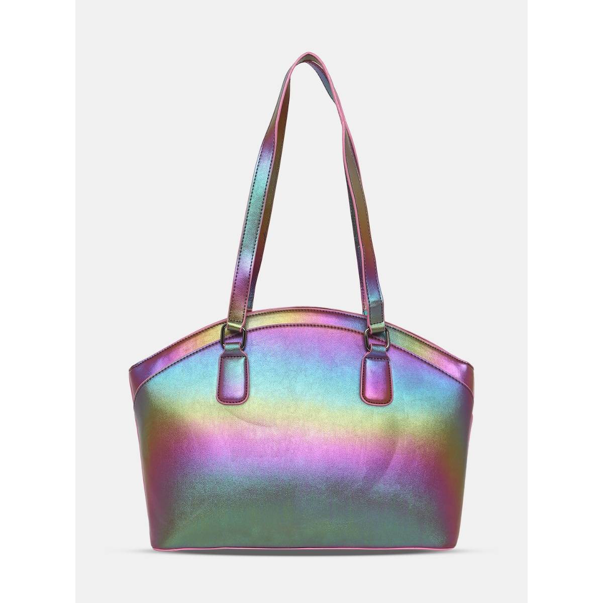 Buy Caprese Iris Iridescent Multi-Color Faux Leather Medium Tote ...