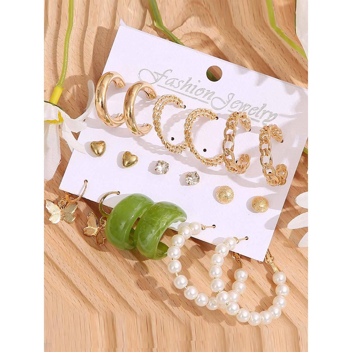 Karatcart Gold Plated Fashion Hoop and Stud Earrings Set for Women