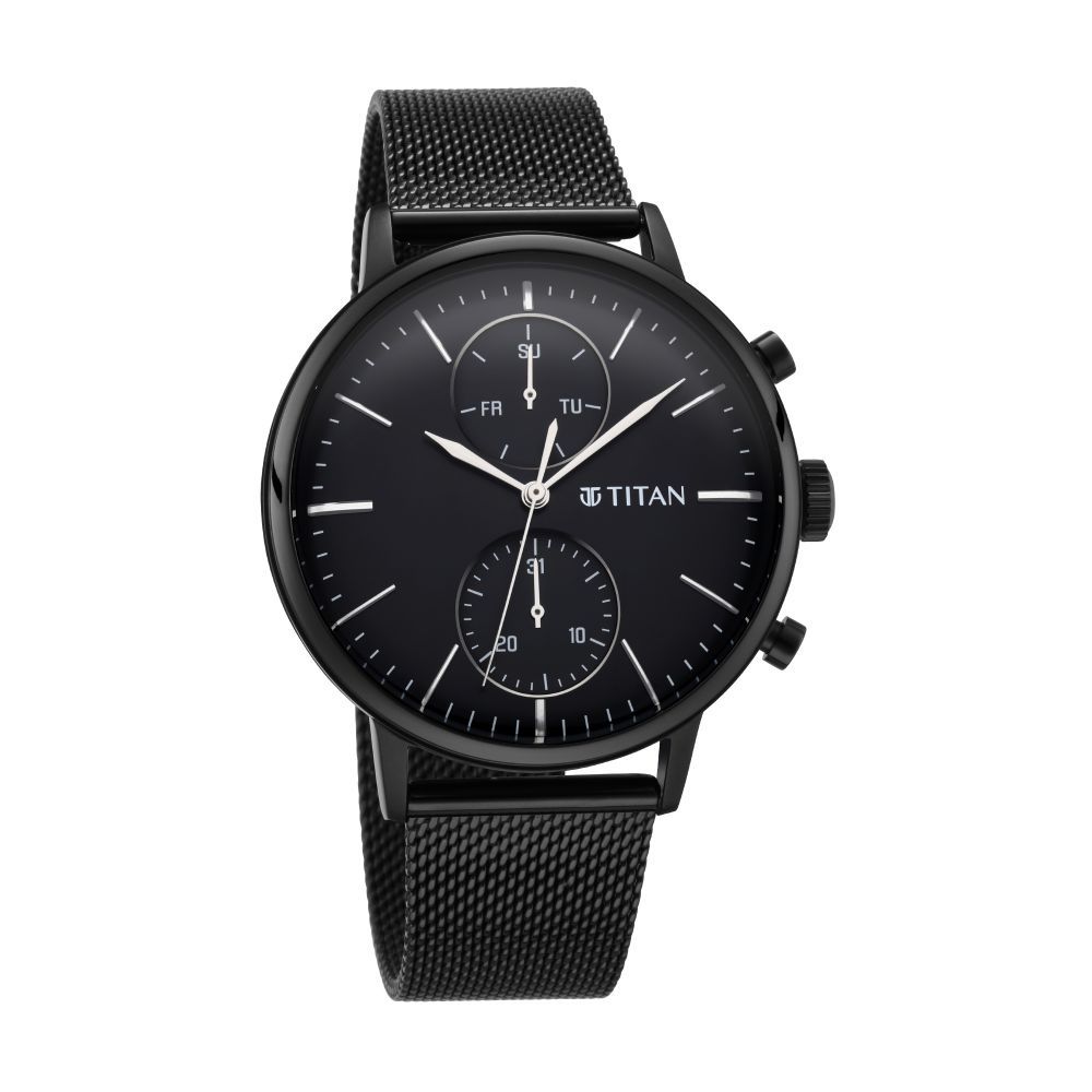 Titan Light Leathers IV -90135NM01-Black -Analog Watch for Men: Buy ...