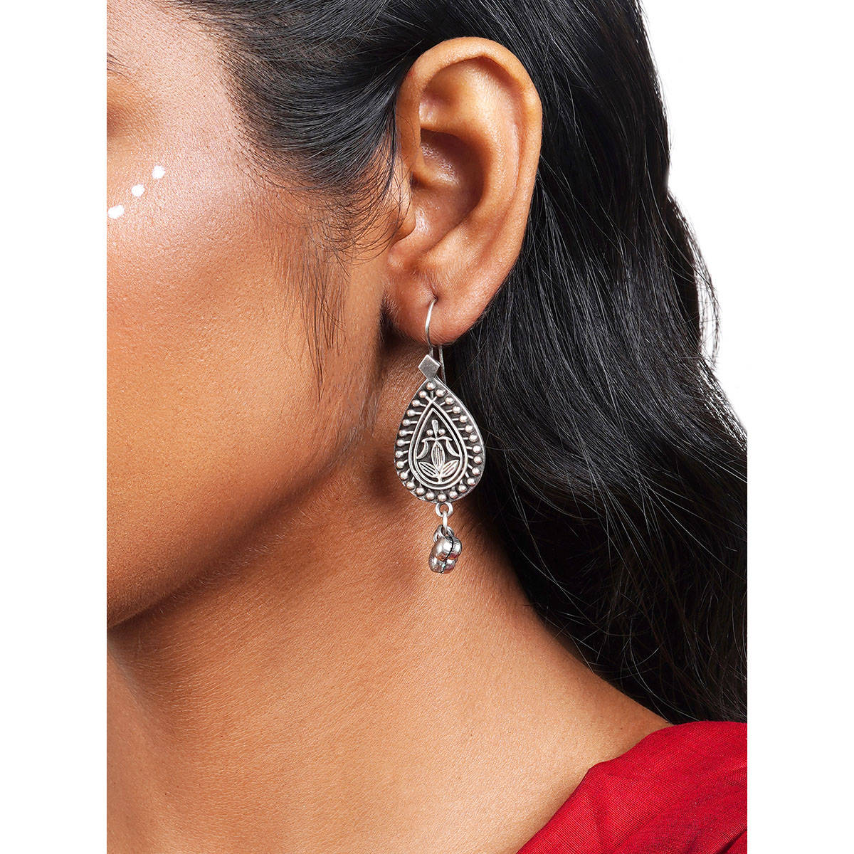 Teejh Annapurna Silver Oxidised Earrings
