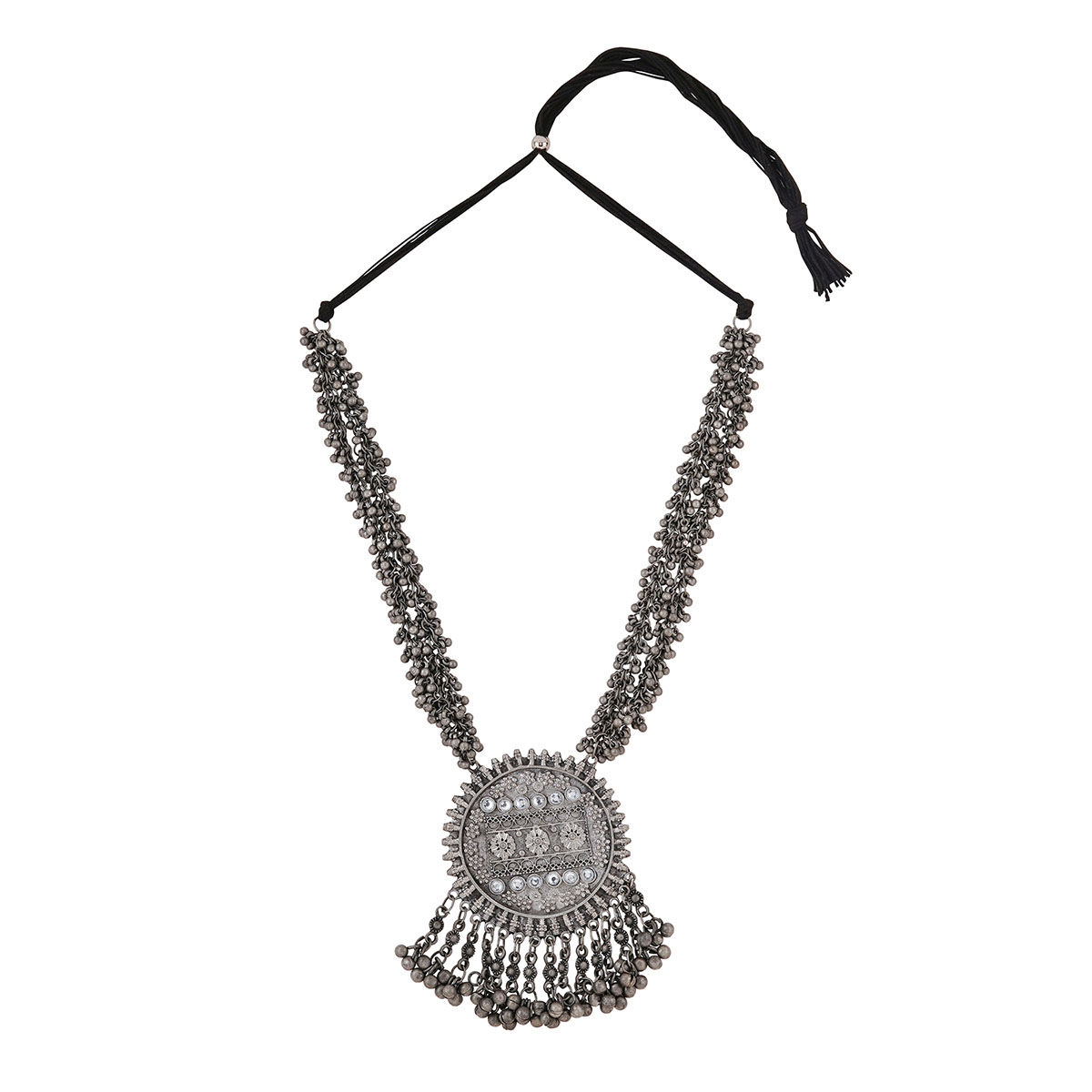 Teejh Tanvi Oxidised Ghungroo Necklace: Buy Teejh Tanvi Oxidised ...