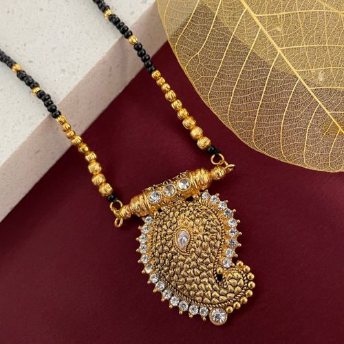 Buy Digital Dress Room Long Mangalsutra Peacock Pendant Design Online