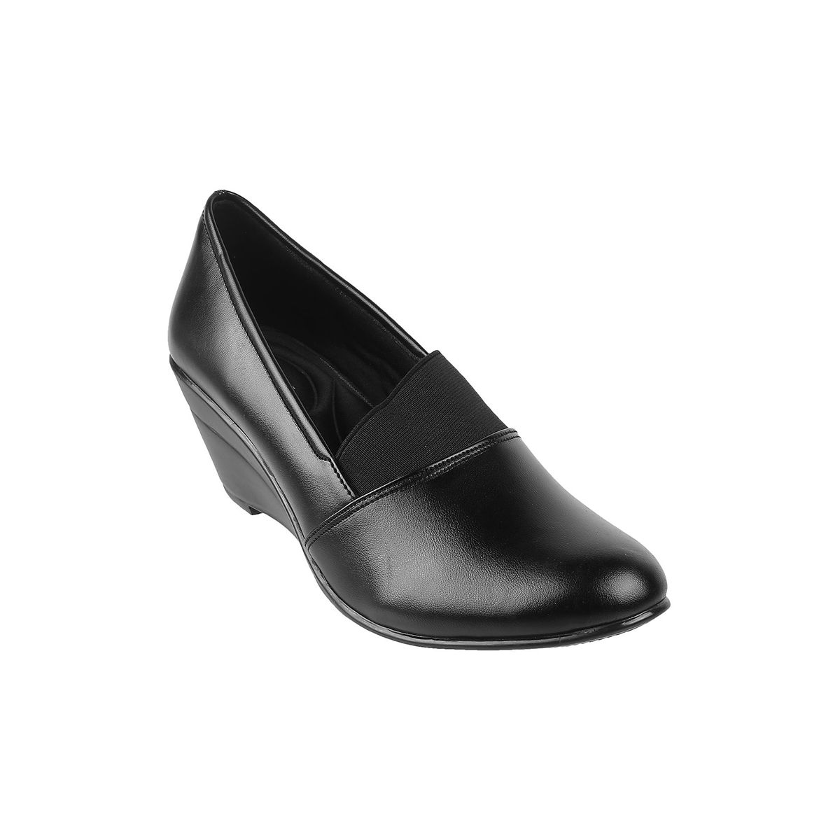 Mochi Black Solid Wedges: Buy Mochi Black Solid Wedges Online at Best Price  in India | Nykaa