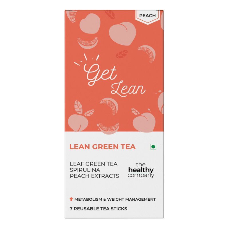 The Healthy Company Weight Loss Lean Green Tea Peach Flavor, Superfood Spirulina