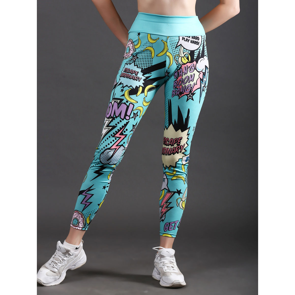 Printed gym tights on sale