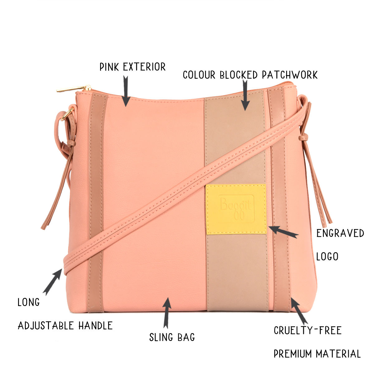 Baggit L Vida Kris 8 Rose Solid Handbag Buy Baggit L Vida Kris 8 Rose