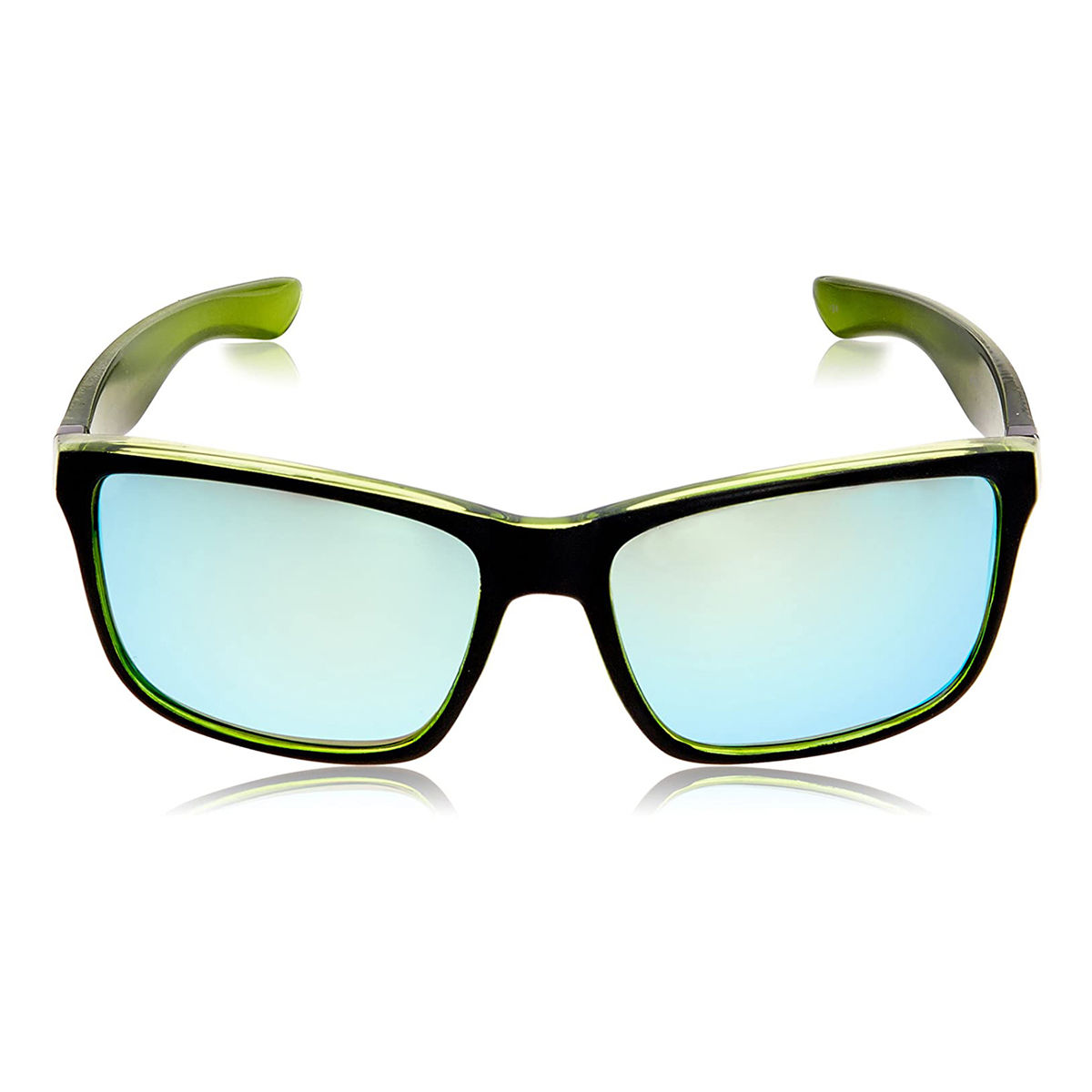 Invu Sunglasses Rectangular Sunglass With Green Lens For Men