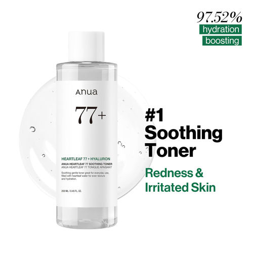 Anua Heartleaf 77% Soothing Toner, Korean Toner for Hydrating & Calming Sensitive, Acne-Prone Skin