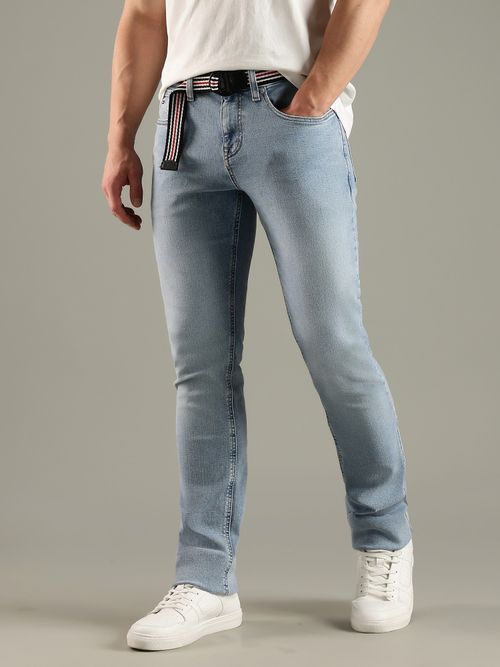 Tommy Hilfiger Men Blue Solid Jeans
