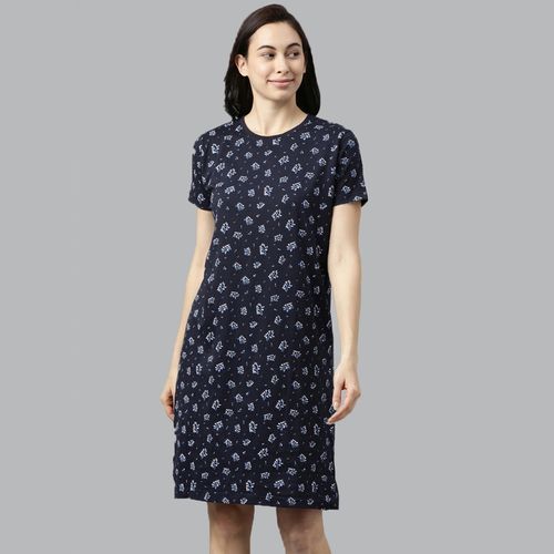 Buy Kryptic 100 Percent Cotton Printed Lounge Dress Knee Length