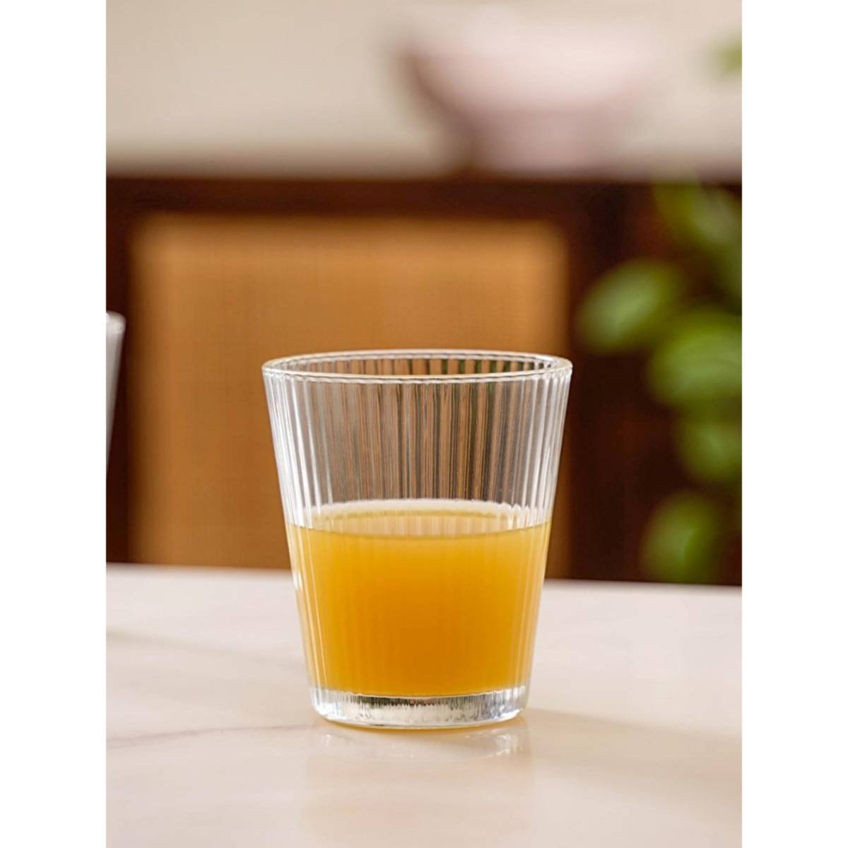 Buy Nestasia Set Of 6 260ml Transparent Fluted Glass Tumblers Online