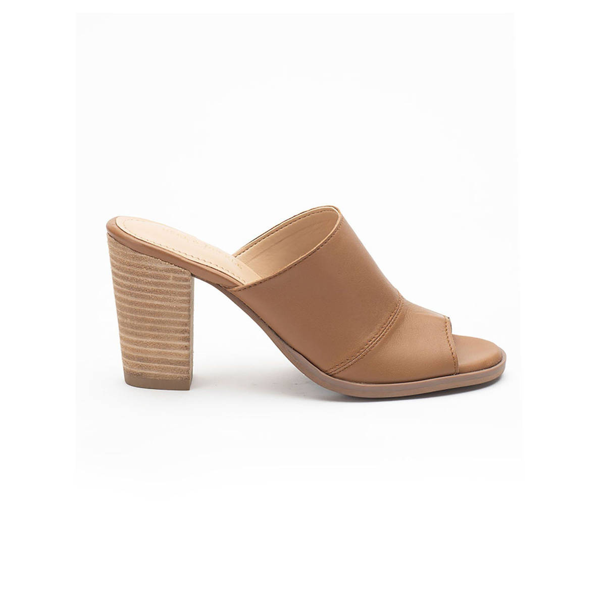 Buy Love Roses Tan Woven Knot Mid Block Faux Leather Heels
