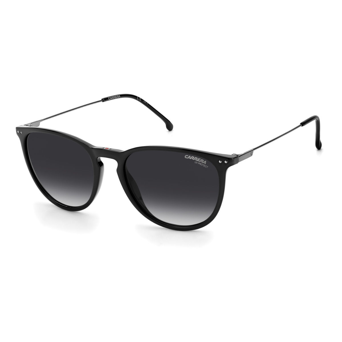 Carrera Sunglasses Dark Grey Shaded Lens Pantos Sunglass Black Frame