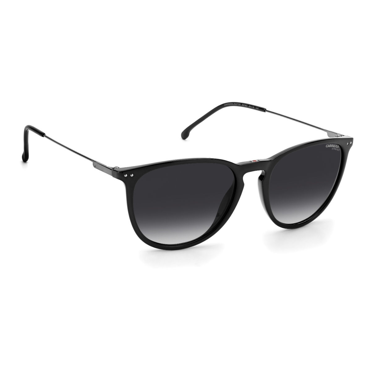 Carrera Sunglasses Dark Grey Shaded Lens Pantos Sunglass Black Frame