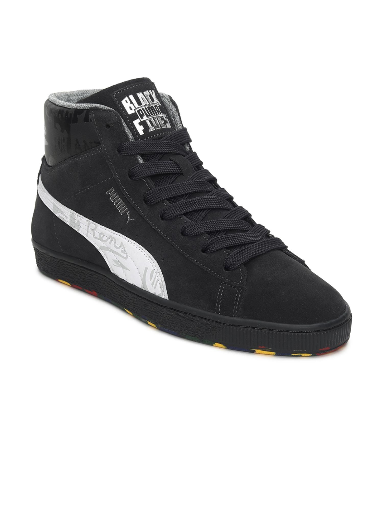 Puma Suede Mid x Black Fives Men Black Sneakers (UK 8)