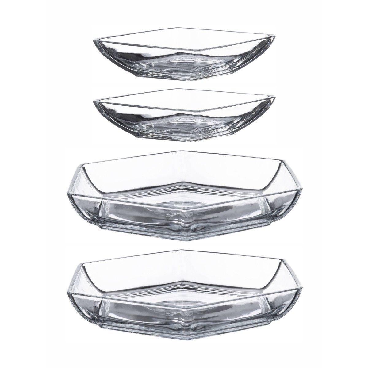 Buy Goodhomes Glass Platter Set Set Of 4pcs Online