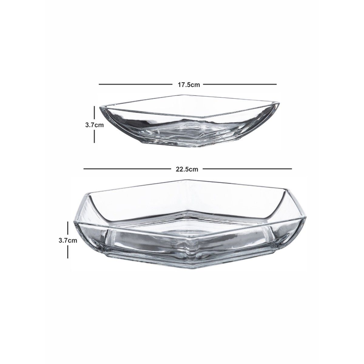 Buy Goodhomes Glass Platter Set Set Of 4Pcs Online