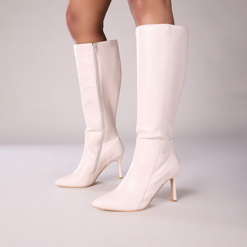 Buy IYKYK by Nykaa Fashion Beige Pointed Toe Below Knee Kitten
