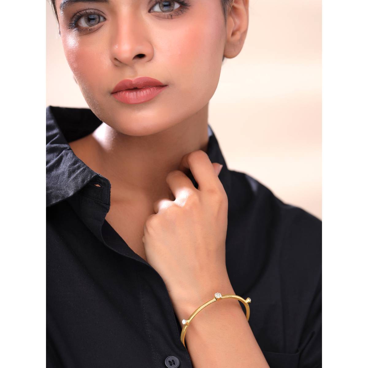 Yellow Chimes Crystal Bangle Bracelet for Women