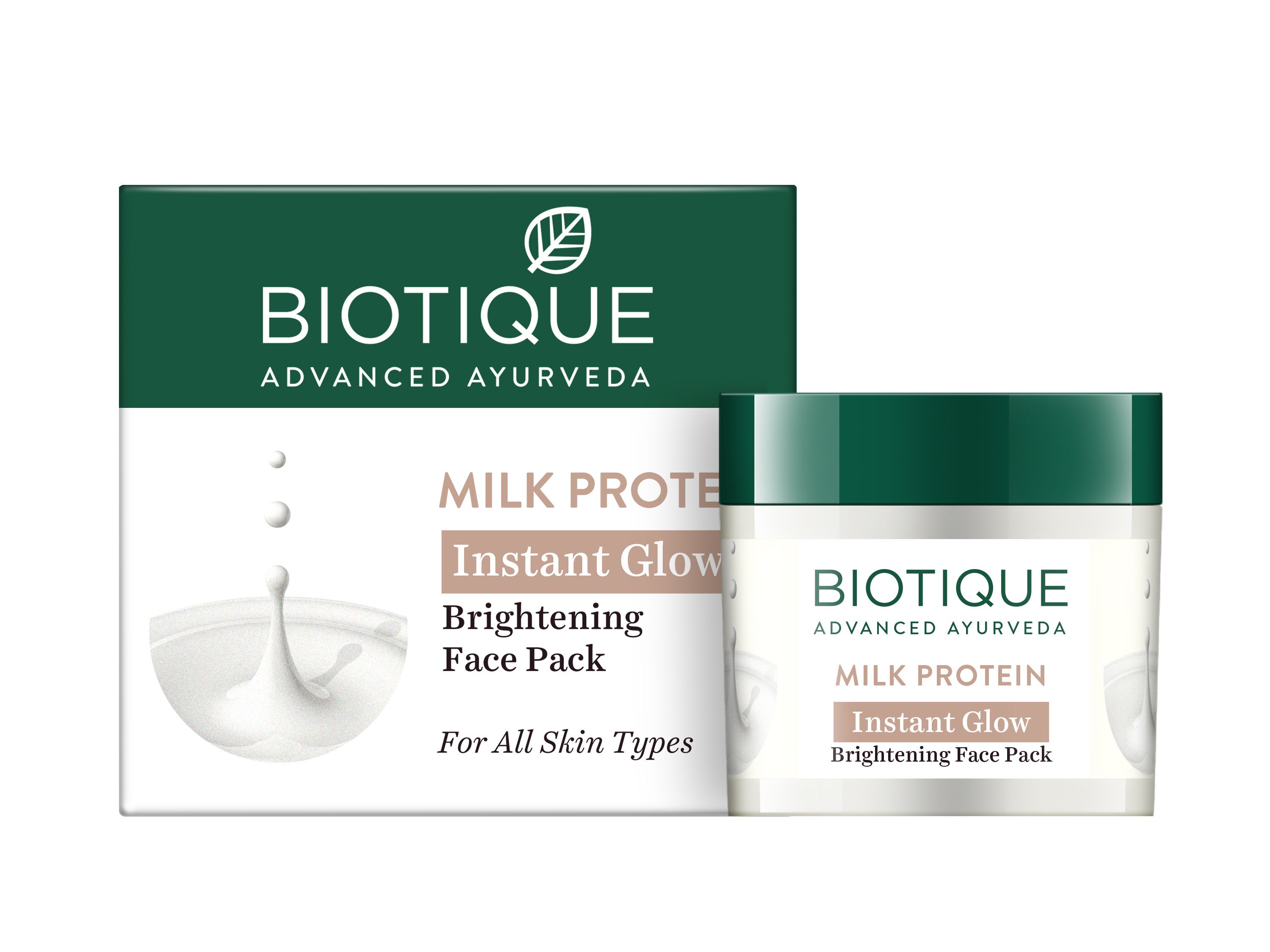 Biotique Milk Protein Instant Glow Brightening Face Pack